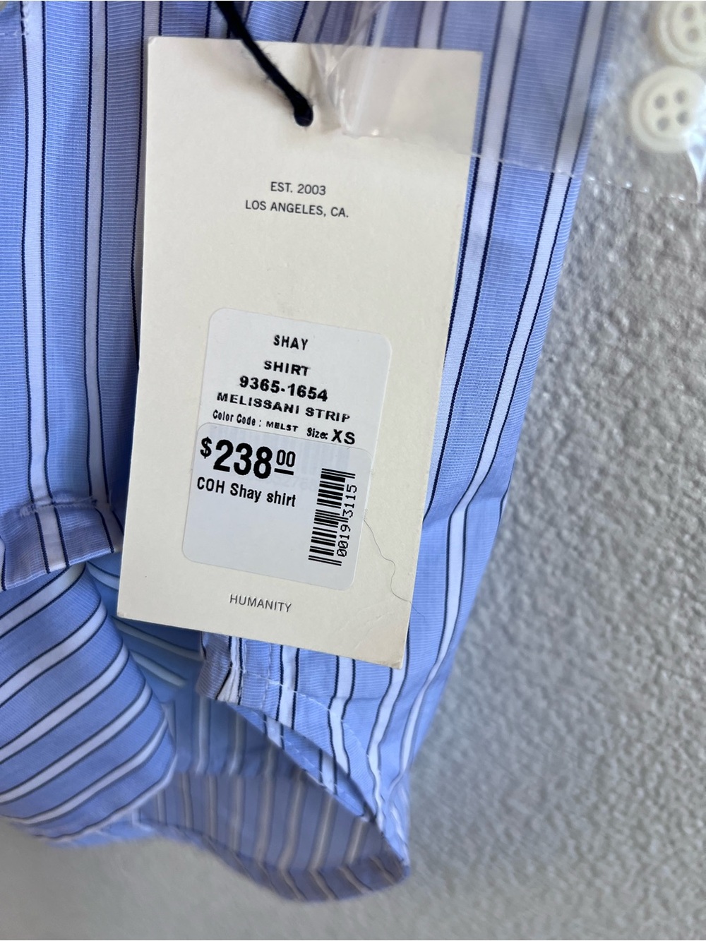 NWT Citizens of Humanity Women's Shay Shirt in Melissani Stripe Button Down - Picture 7 of 11